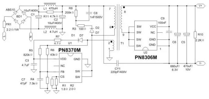 5v2a IC方案 電路圖
